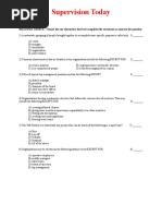 Supervision Today Questions PDF