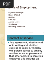 Labour Law Terms of Employment - 2