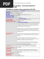 Feasibility Study KPI OTC-EF01-01 V1.10 (Number of Lines Matched Per OTC FTE)