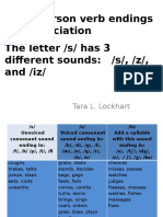 Third Person Verb Endings - Pronunciation The Letter /S/ Has 3 Different Sounds: /S/, /Z/, and /iz