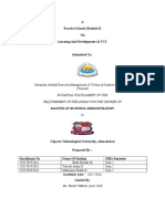 A Practice School (Module 5) On Learning and Development at TCS