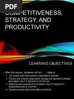 Competitiveness Strategy Productivity