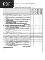 ES1103 Rubric For Problem Solution Essay - Student Version - FINAL