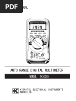 Kyoritsu M 1009 Manual Spanish