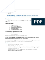 Pharma Industry Analysis