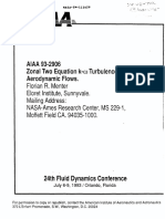 Zonal Two Equation K-W Turbulence Models For Aerodynamic Flows