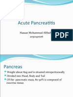 Acute Pancreatitis: Hassan Mohammad Alshehri 2051040006