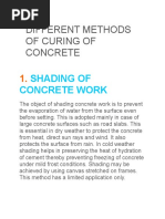 Different Methods of Curing of Concrete