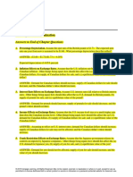 Exchange Rate Determination: Answers To End of Chapter Questions