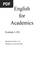 English For Academics: (Lesson 1-10)