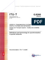 Itu-T: Definitions and Terminology For Synchronization in Packet Networks