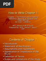 How To Write Chapter 1