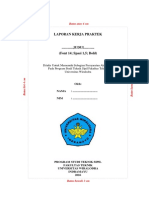 Format Laporan Kerja Praktek