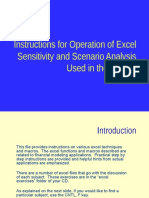 Exel Background - Senario and Sensitivity