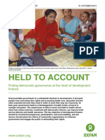 Held To Account: Putting Democratic Governance at The Heart of Development Finance