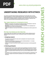 Undertaking Research With Ethics