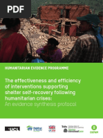 The Effectiveness and Efficiency of Interventions Supporting Shelter Self-Recovery Following Humanitarian Crises: An Evidence Synthesis Protocol