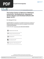 The Surface Tension of Mixtures of Methanol Acetonitrile Tetrahydrofuran Isopropanol Tertiary Butanol and Dimethyl Sulfoxide With Water at 25 C PDF