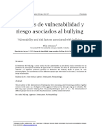 Factores de Vulnerabilidad y Riesgo Asociados Al Bullying