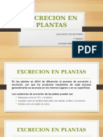 Excrecion en Plantas