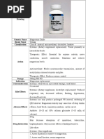 Magnesium Oxide (Antacid, Anti-Convulsant, Electrolyte, Laxative)