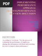 Implementing Performance Appraisal Process, Performance Revview Discussion Changes