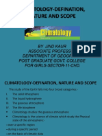 Climatology-Nature, Defination and Scope