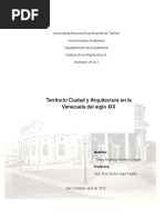 Ensayo Territorio Ciudad y Arquitectura en La Venezuela Del Siglo XIX