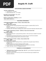 Angela M Craft Resume - Med