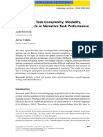 Speaking Task Complexity Modality and Aptitude in Narrative Task Performance