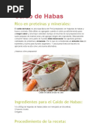 Caldo de Habas