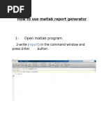 Matlab Report Generator