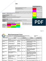 Risk Assessment Tables: Risk Rating & Rating Number Remedial Action and Timescale