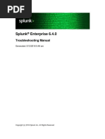 Splunk 6.4.0 Troubleshooting