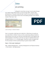 Config Label Printing