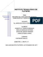 Diez Años de La Declaración Universal Sobre Bioética y Derechos Humanos