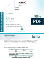 Ejemplo de La Determinacion y Registro Del Costo de Inmuebles