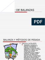 Uso de Balanzas