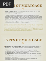 Types of Mortgage: SIMPLE MORTGAGE: Section 58 (B) of The Transfer of Property Act, 1882