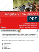 Clase 18 Características de Las Manifestaciones en Prosa