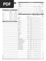 Wizard Pathfinder Sheet