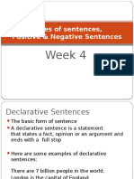 Interrogative, Imperative, Positive & Negative Sentences