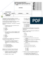 Prueba de Español 4 Periodo 3