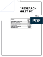 Market Research On Tablet PC: Final