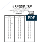 Fiitjee: Common Test