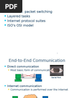 Outline: Circuit vs. Packet Switching Layered Tasks Internet Protocol Suites ISO's OSI Model