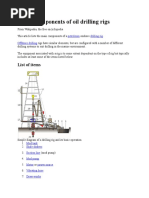 List of Components of Oil Drilling Rigs