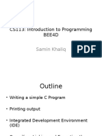 Lecture 3 A Simple C Progam