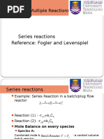 Series Reactions Reference: Fogler and Levenspiel: Topic 6 Design For Multiple Reactions