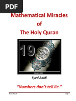 The Mathematical Miracles of The Holy Quran